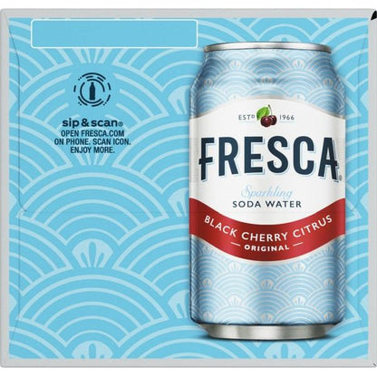 Fresca Guilt-Free Black Cherry Sparkling Beverage, 12 fl oz, 12 Can Pack