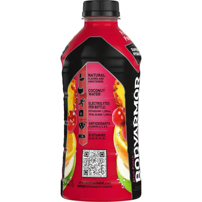 BodyArmor Electrolyte SuperDrink, Fruit Punch Flavor, 28 oz, 12-Pack - BODYARMOR