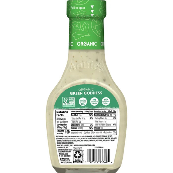 Annie's Organic Green Goddess Dressing - 4 Pack of 8 oz Bottles - Annie's