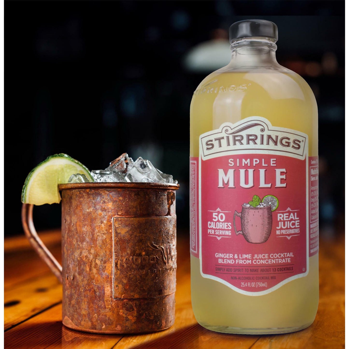 Stirrings Premium Moscow Mule Mixer, 25.4oz - Authentic Ginger-Lime Cocktail Blend