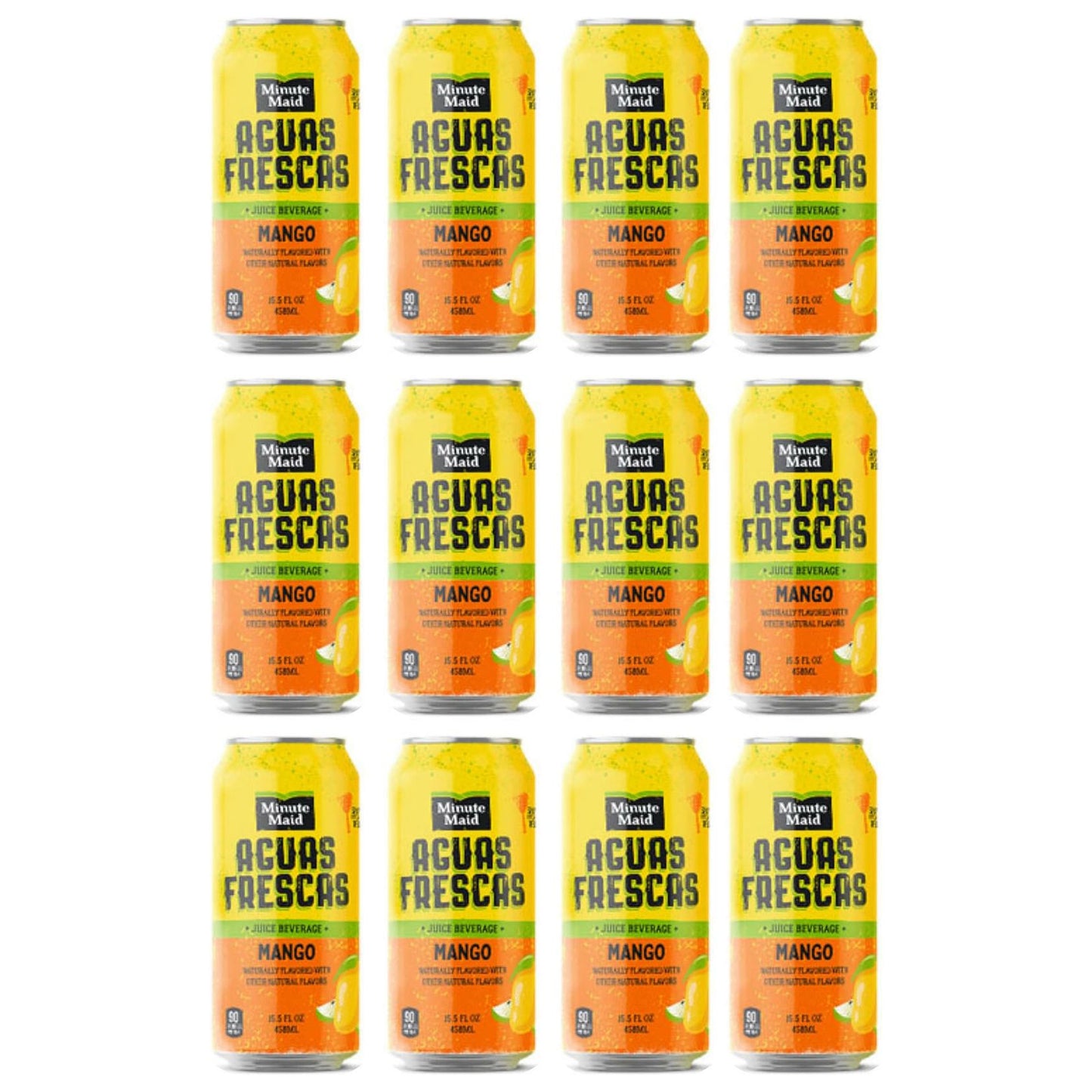 Minute Maid Aguas Frescas Mango Cans, 16 Fl Oz, 12 Pack