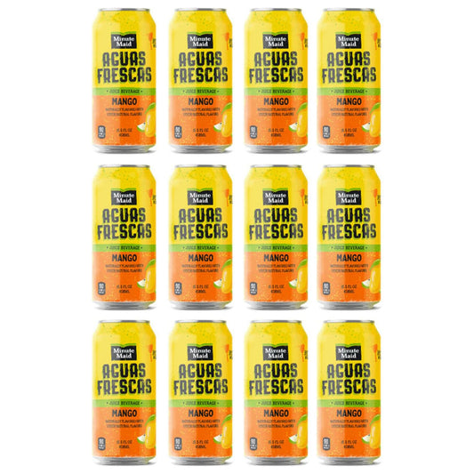 Minute Maid Aguas Frescas Mango Cans, 16 Fl Oz, 12 Pack