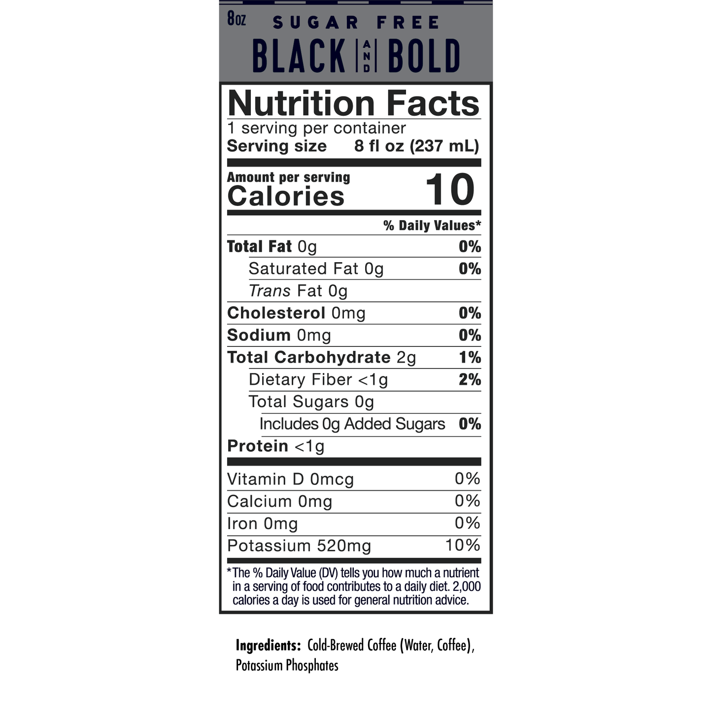 High Brew Cold-Brew Coffee, Black and Bold, 8 oz. Can